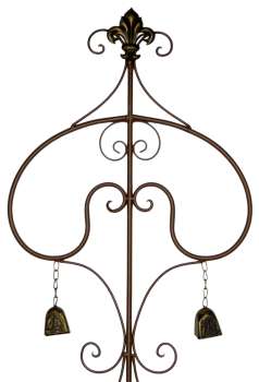 Bezaubernder Gartenstecker Navia mit zwei Glocken ca. 140 cm - Gartendekoration